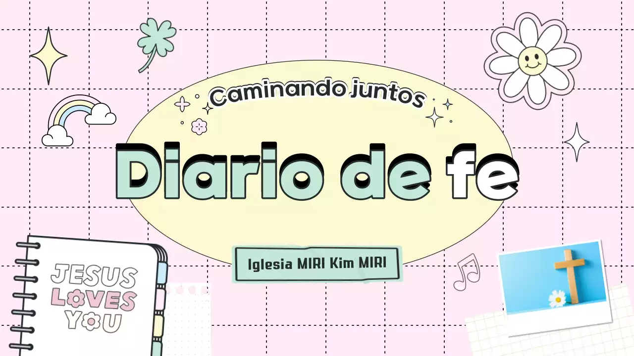 Diario de fe del bebé rosa