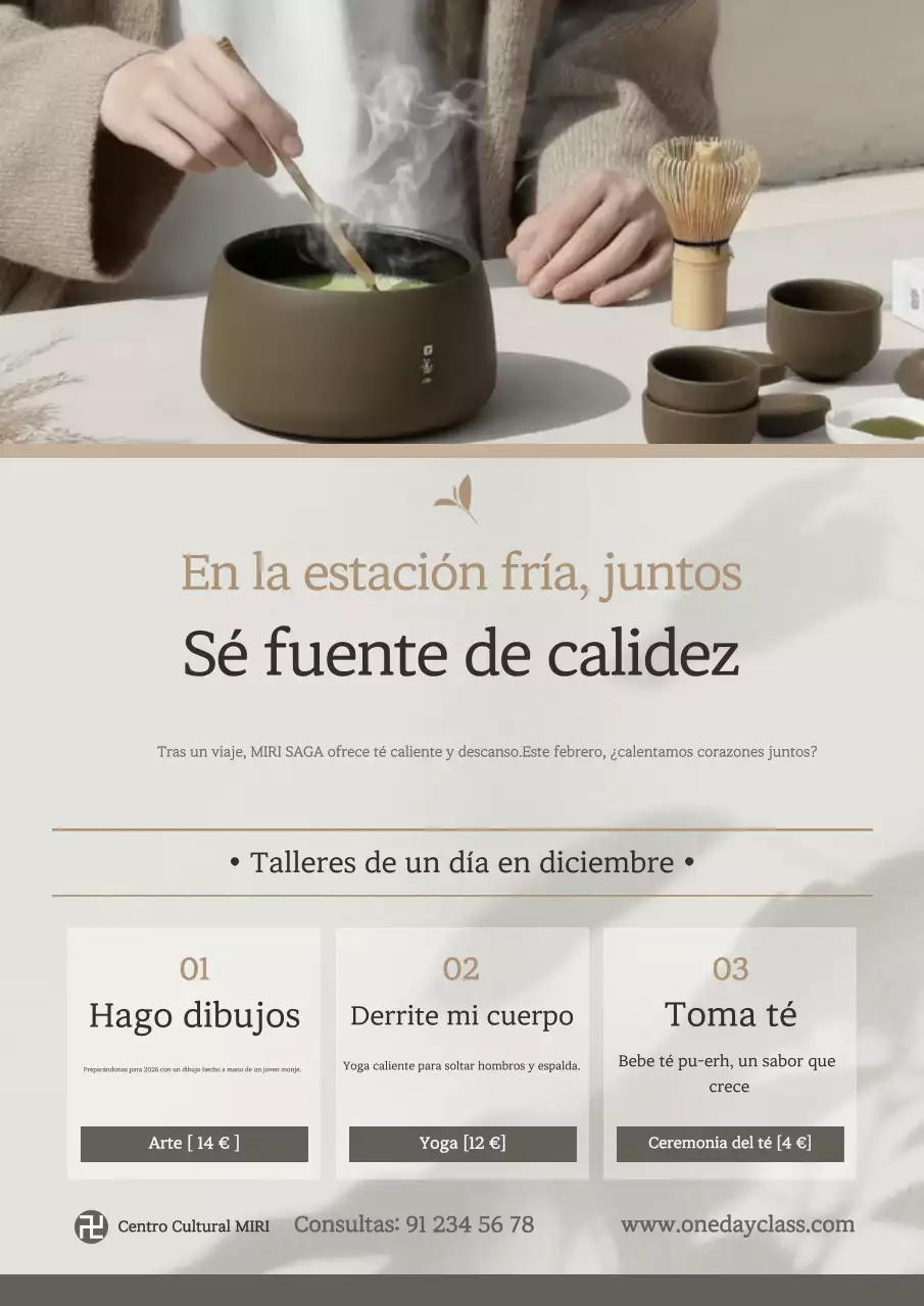 Promoción de la clase de cultura simple beige