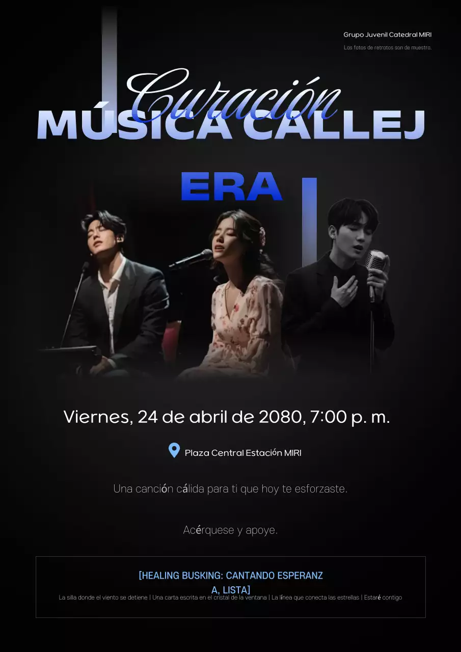 Promoción de actuaciones de música moderna negra