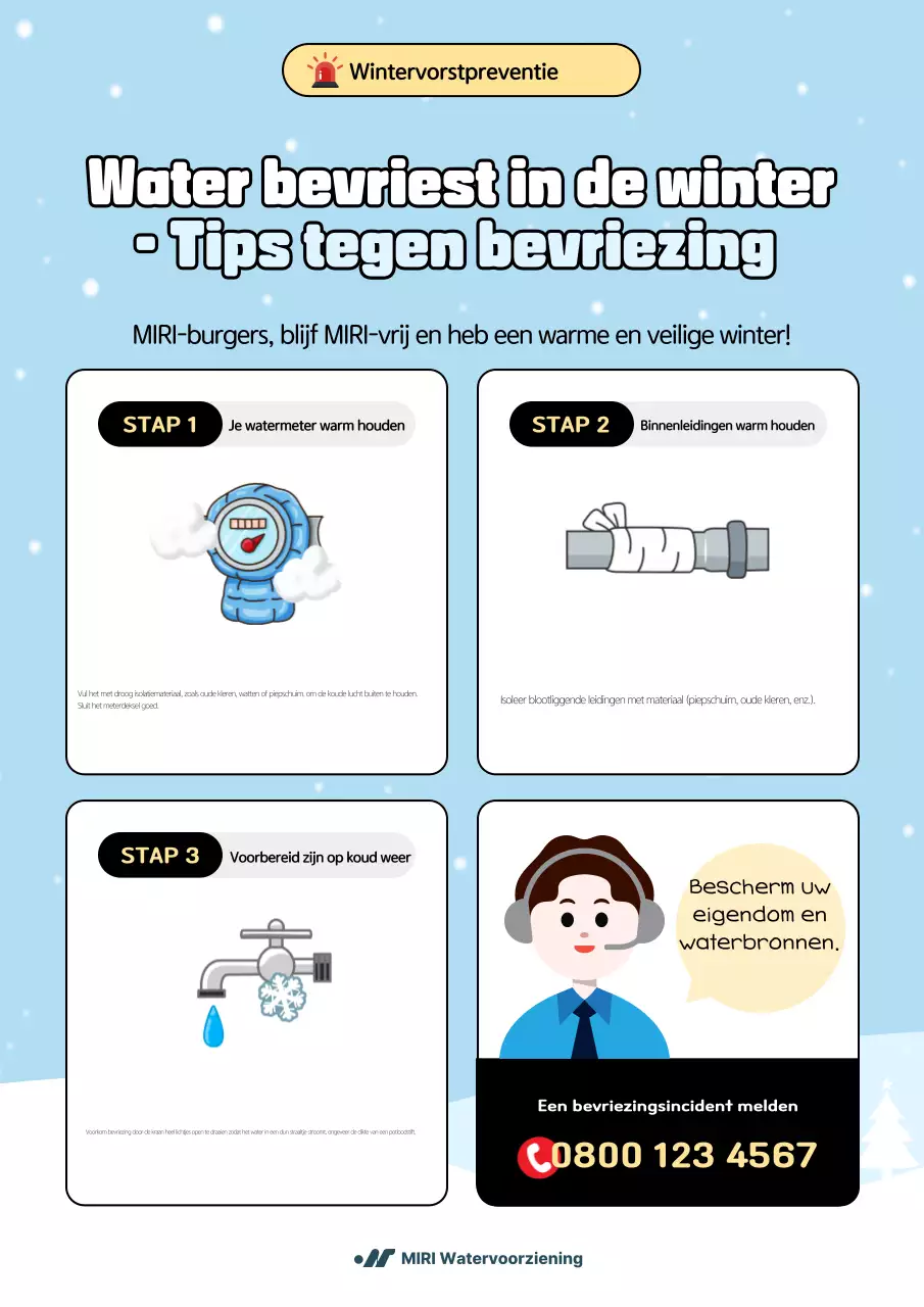 Veiligheidsrichtlijnen voor schoon water in de winter