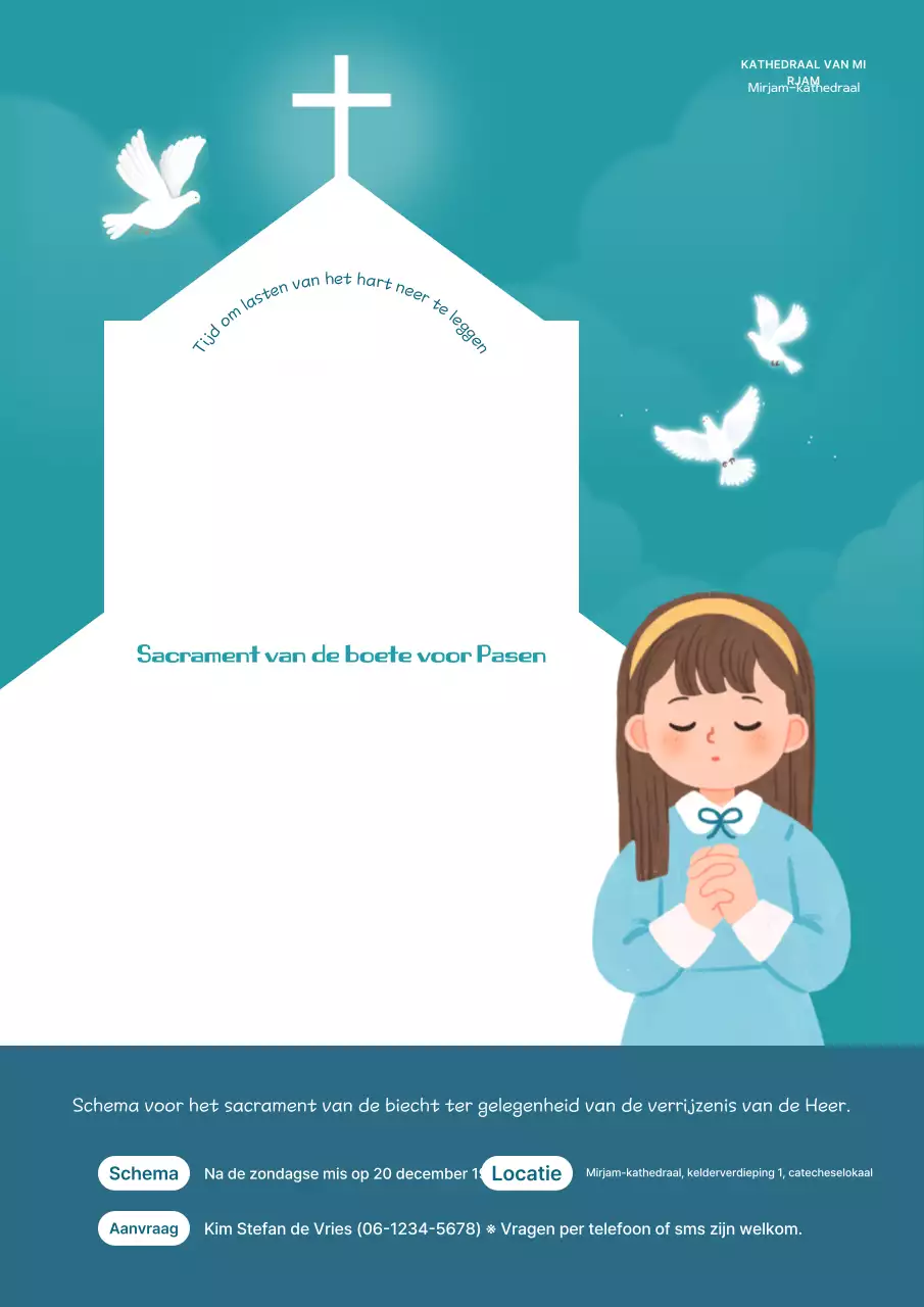 Hemelsblauwe eenvoudige religieuze ceremonie