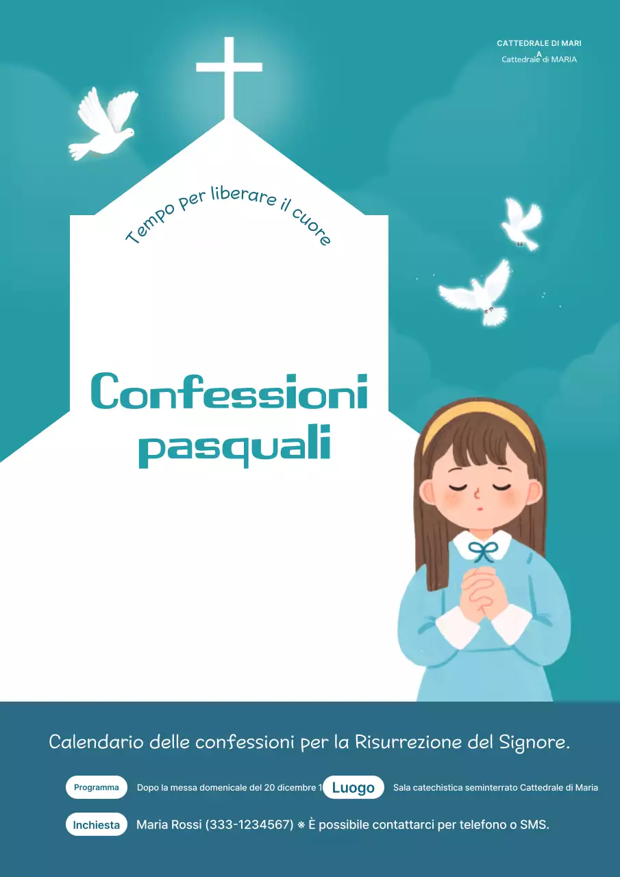 Cerimonia religiosa semplice blu cielo