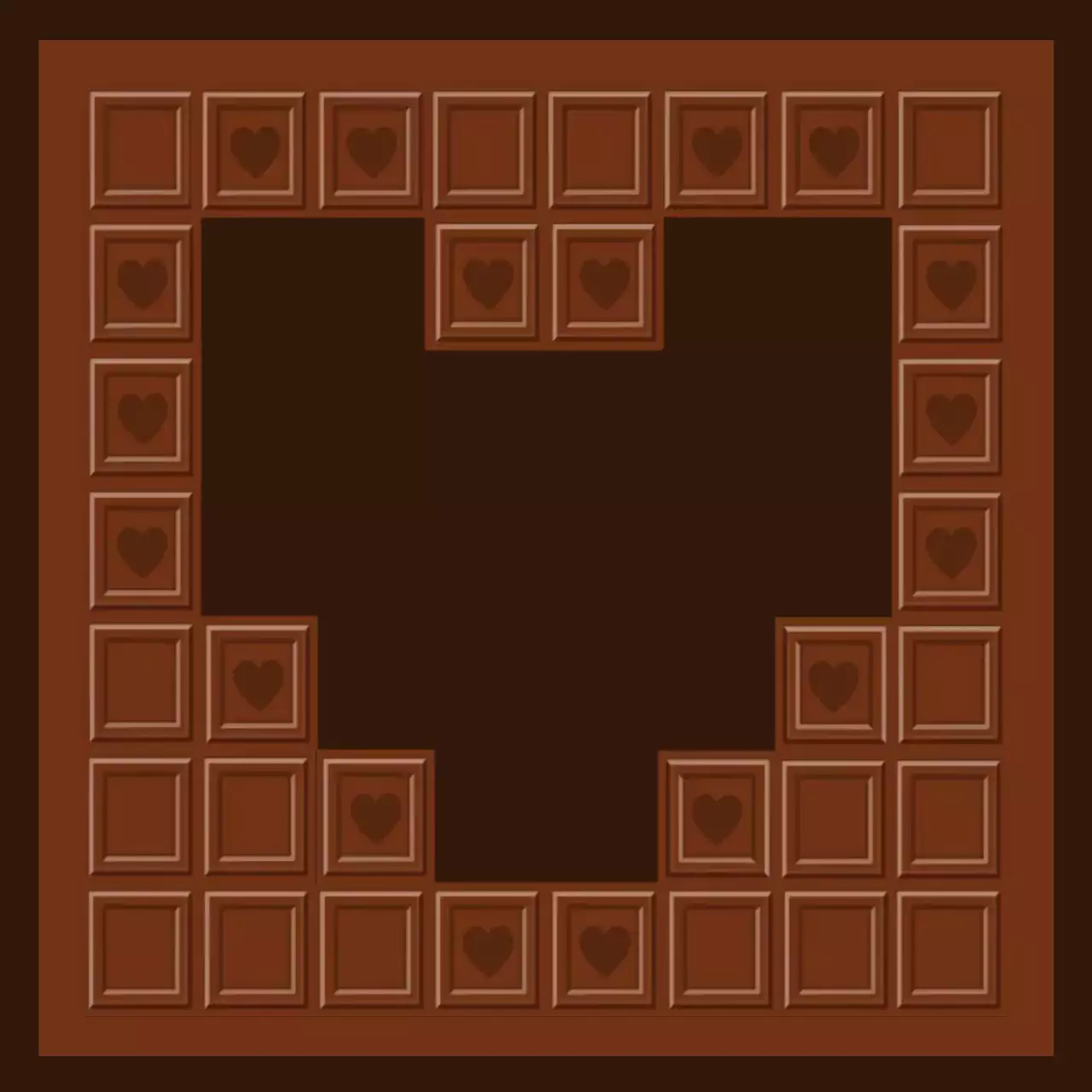 갈색 심플 초콜릿 포토프레임