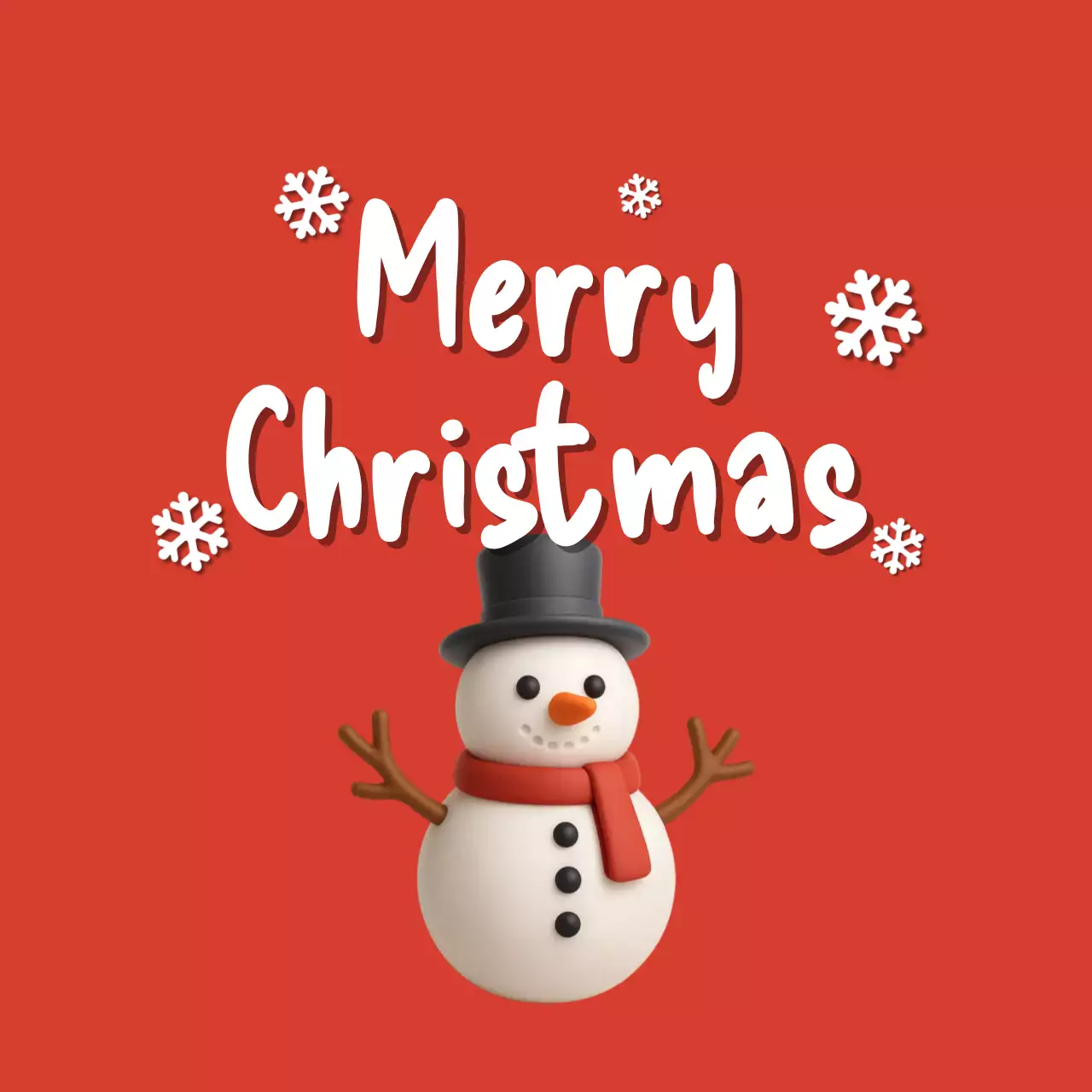 빨강 아기자기한 크리스마스 카드