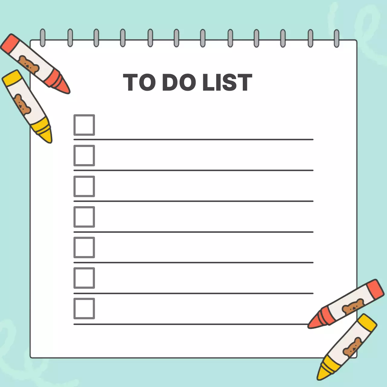 하늘색 아기자기한 할일 리스트