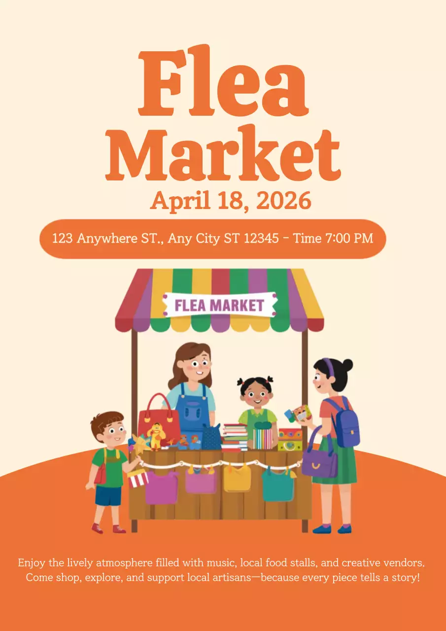 소프트 오렌지 벼룩시장 행사