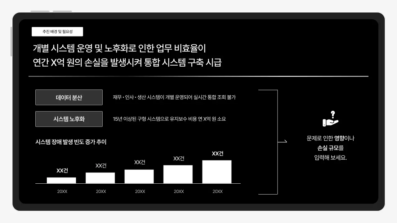 검정 모던 프로젝트 보고서 분석