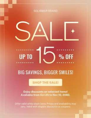 Orange Modern Sale Promotion Poster
