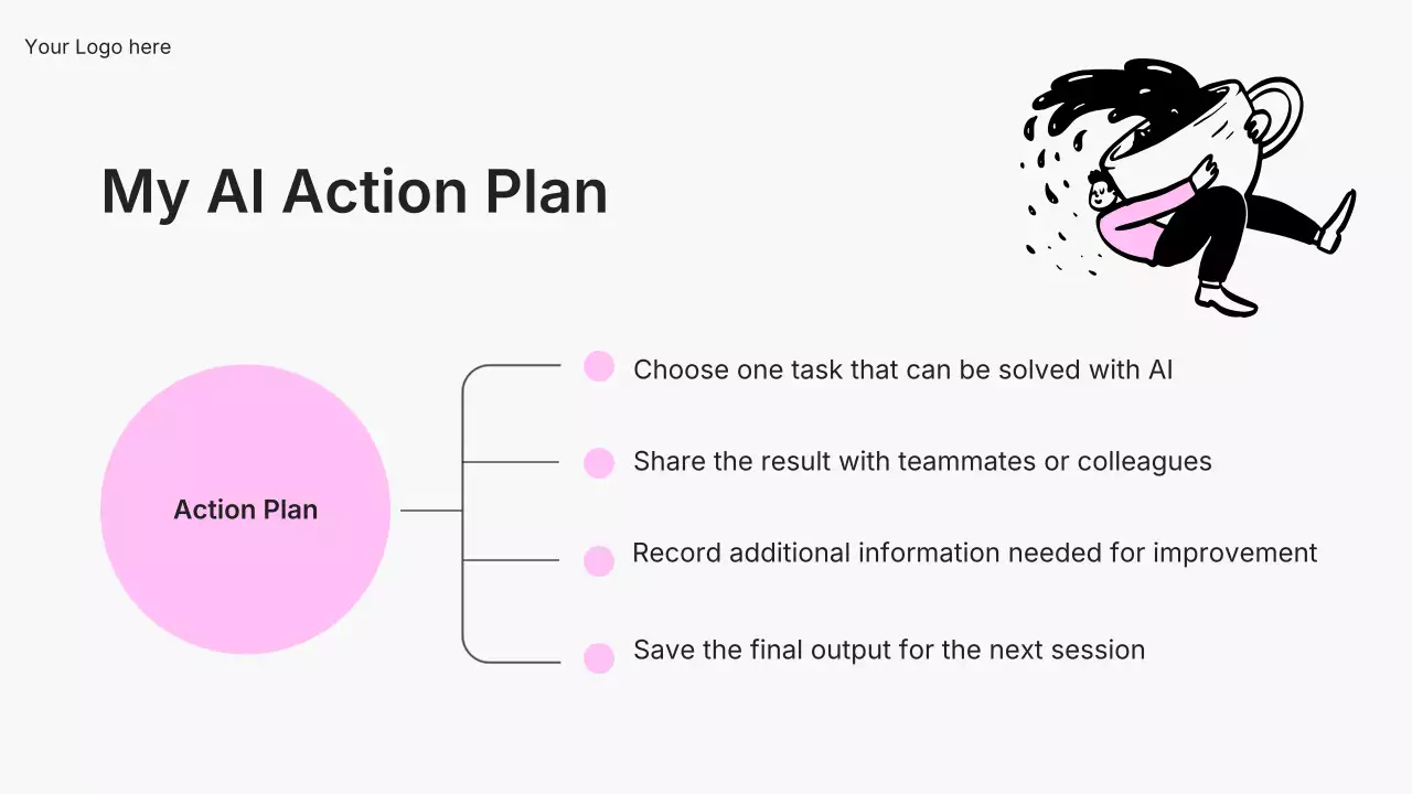 핑크색 모던 AI 강좌 프레젠테이션