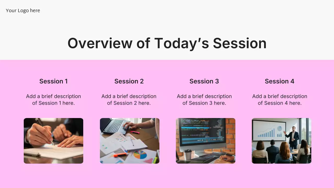 핑크색 모던 AI 강좌 프레젠테이션