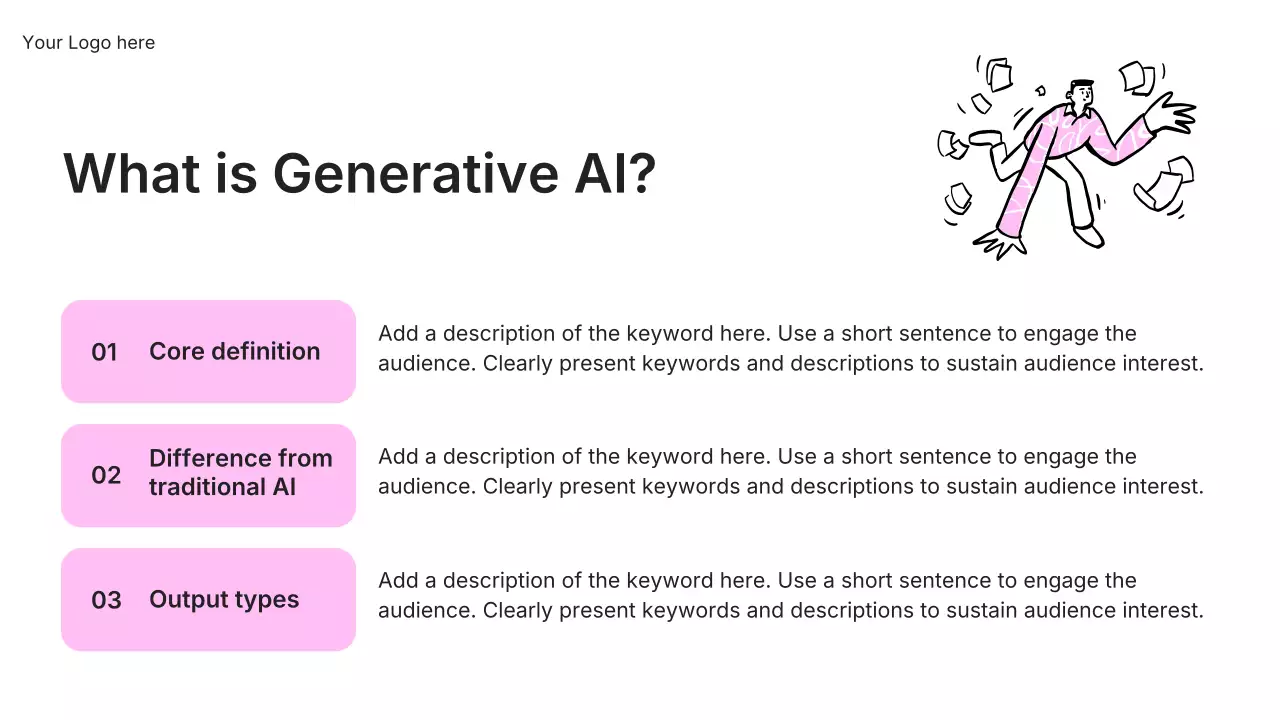 핑크색 모던 AI 강좌 프레젠테이션