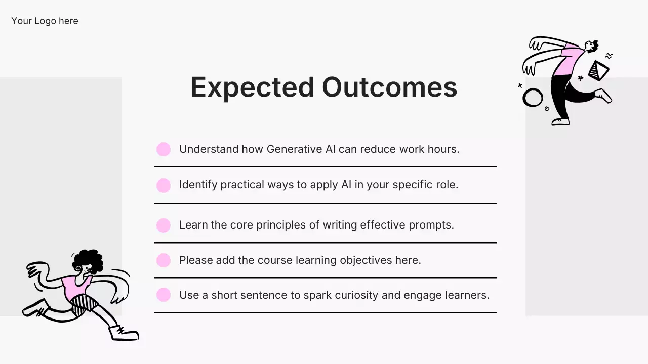 핑크색 모던 AI 강좌 프레젠테이션