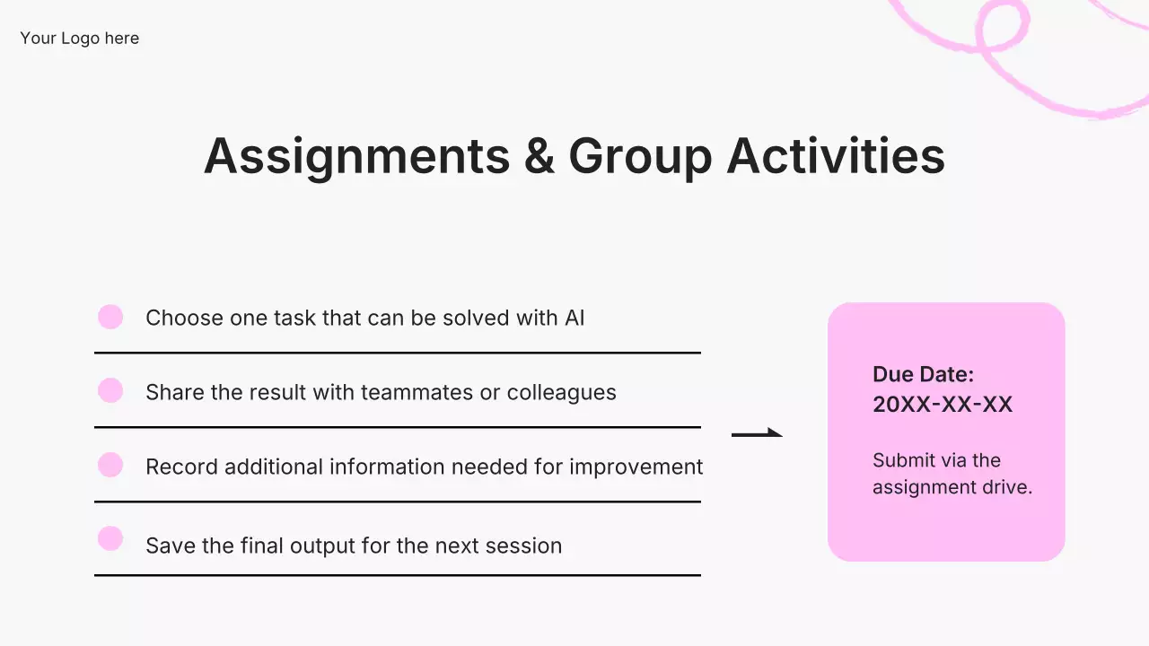 핑크색 모던 AI 강좌 프레젠테이션