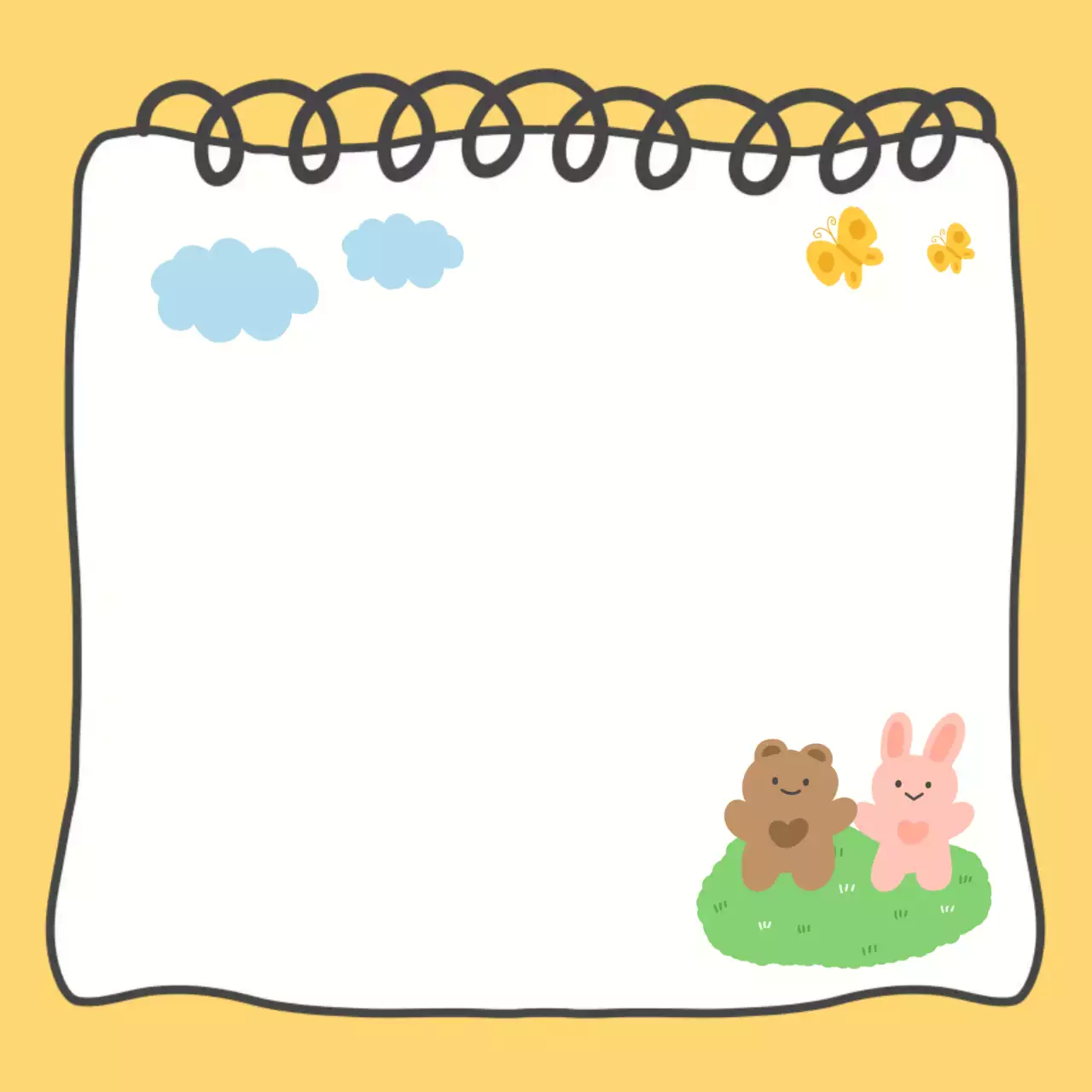 노랑 아기자기한 다꾸 메모지