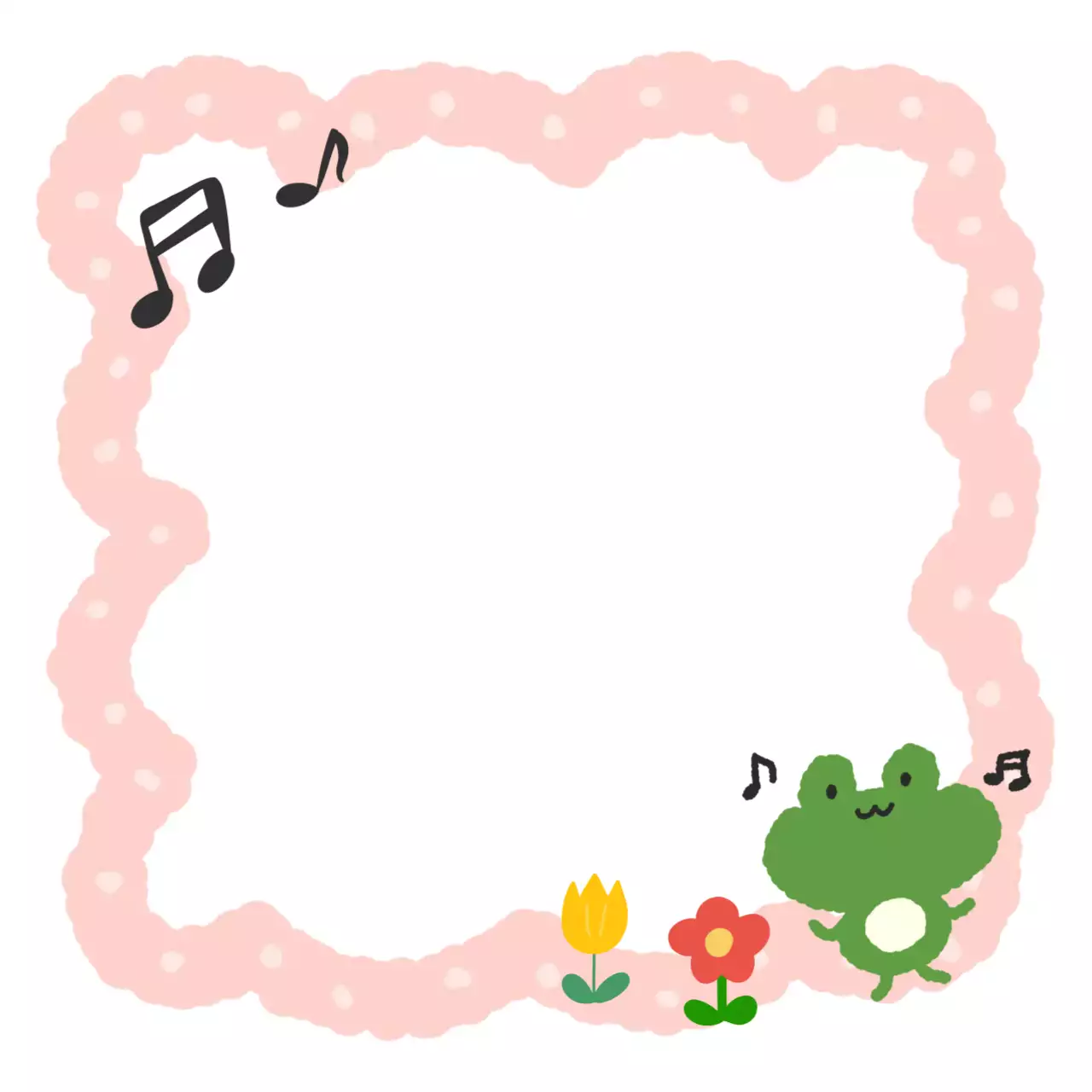 핑크 아기자기한 개구리 안내