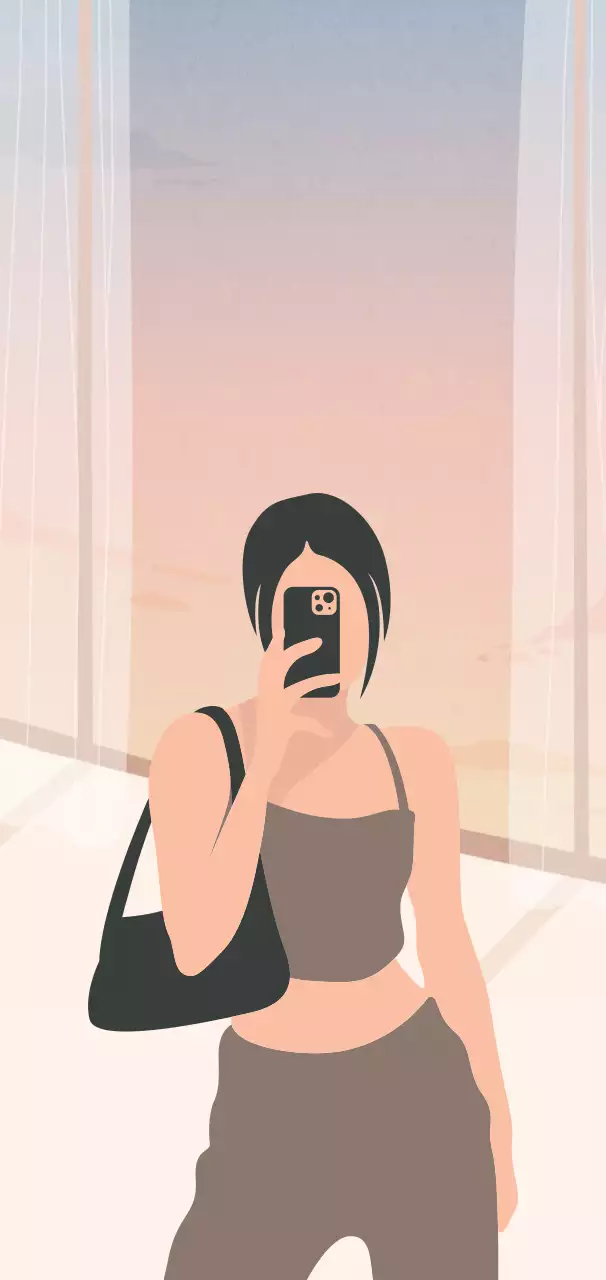 연보라 모던 셀카 광고