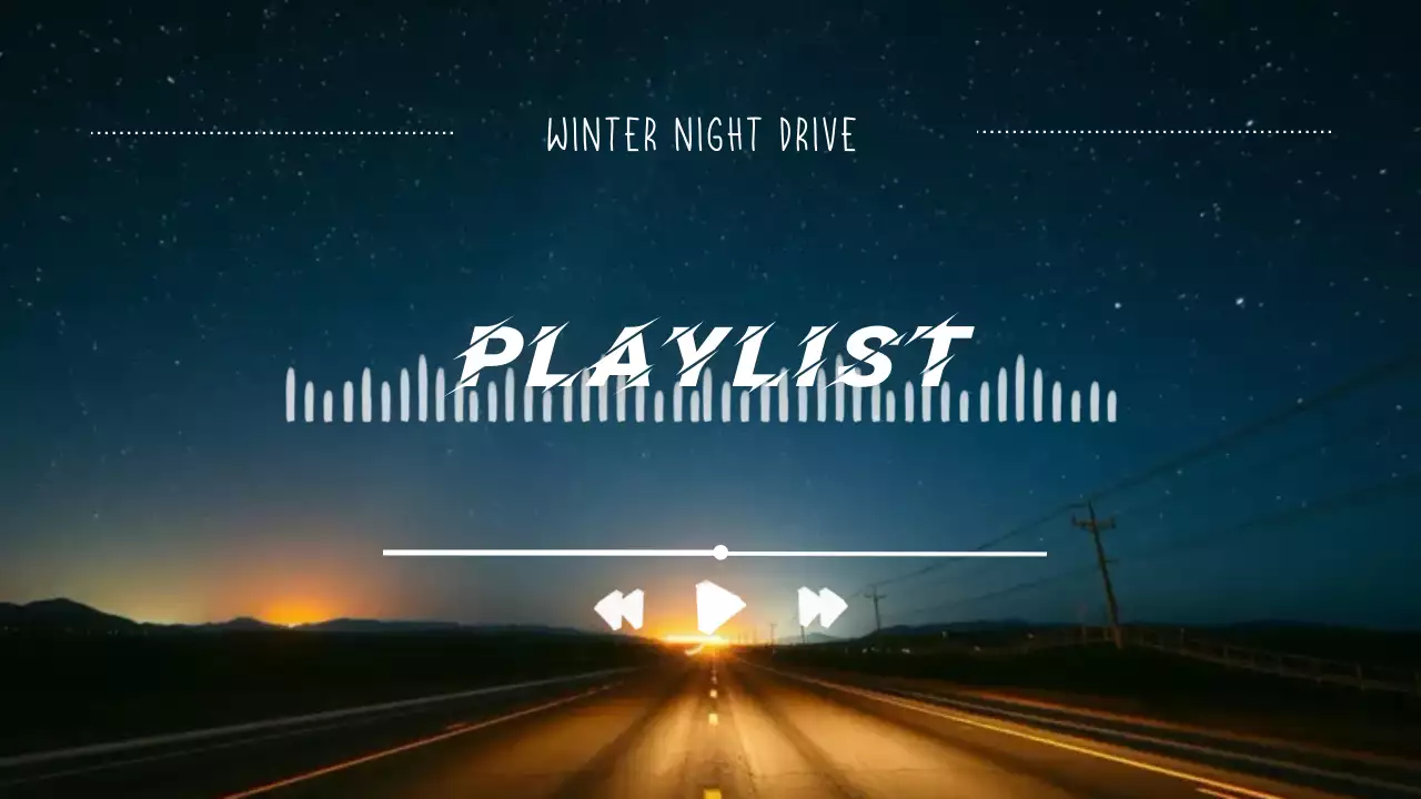 남색 미니멀 음악 포트폴리오