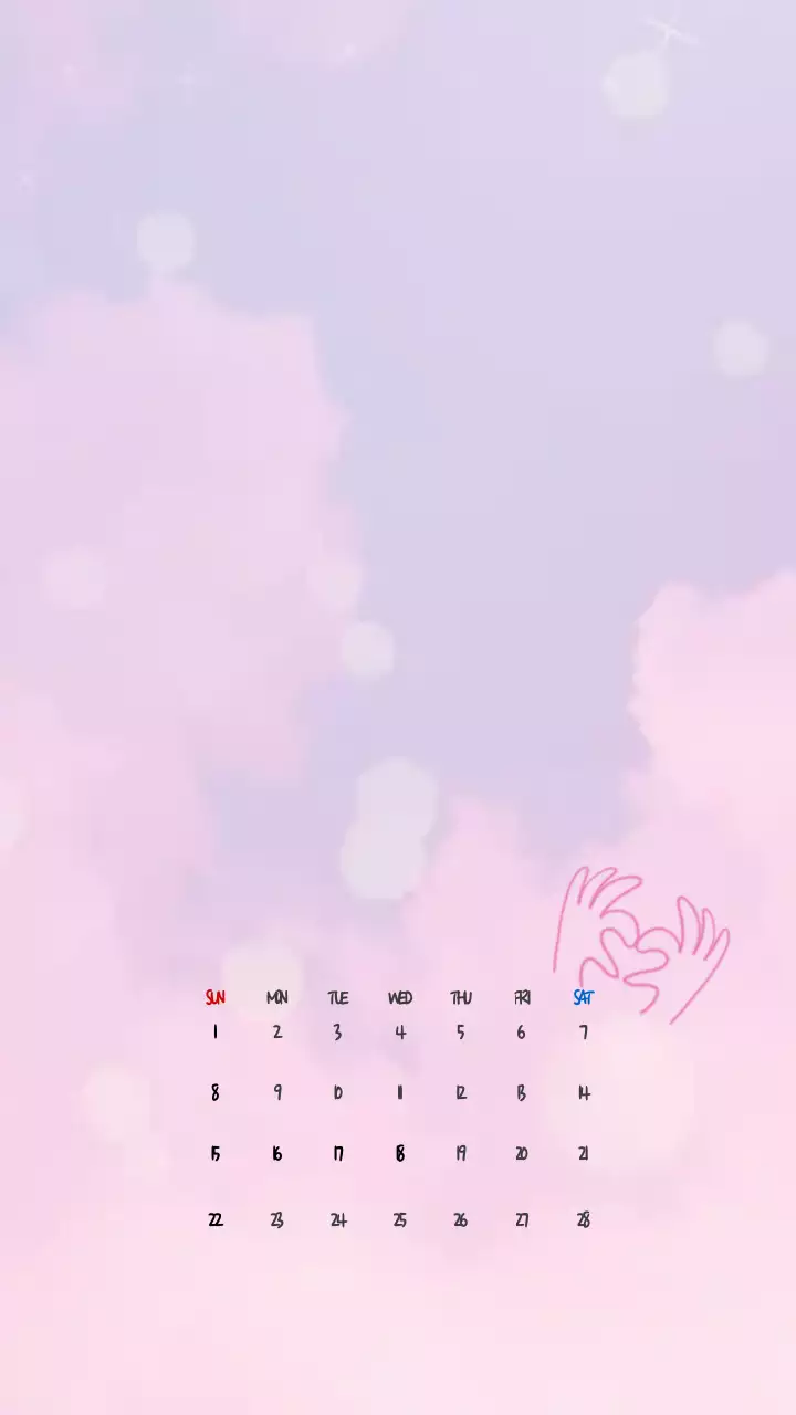 연보라 심플 달력 달력