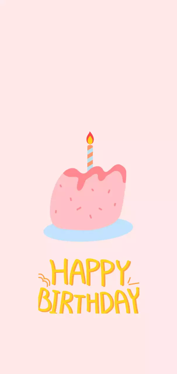 핑크 심플 생일 축제