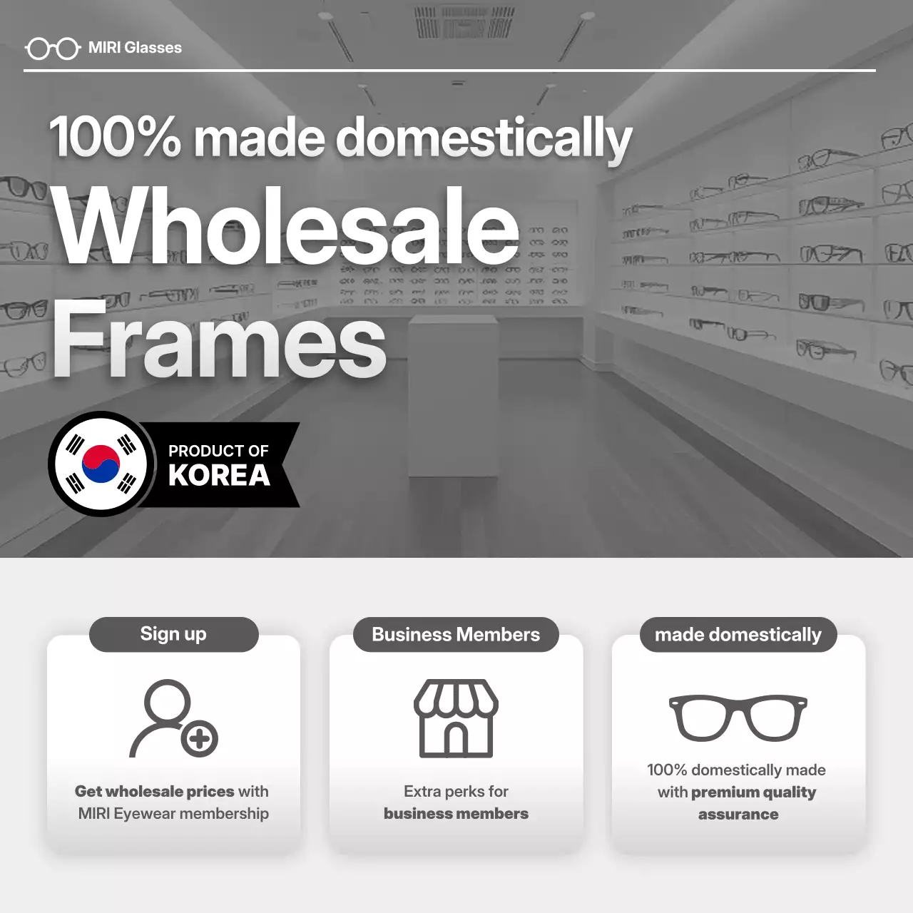 Promoção de óculos modernos cinza no atacado