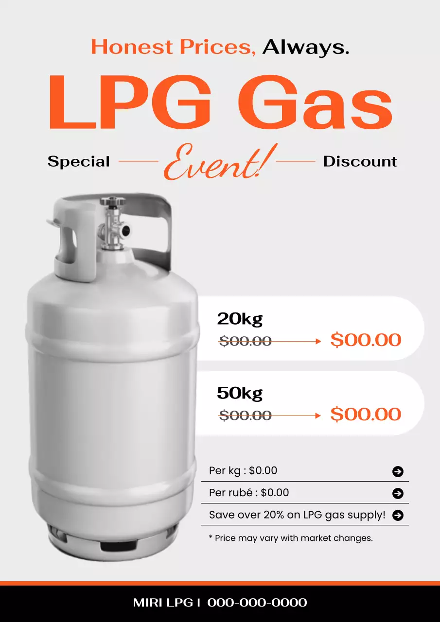 khuyến mãi xăng hiện đại màu cam