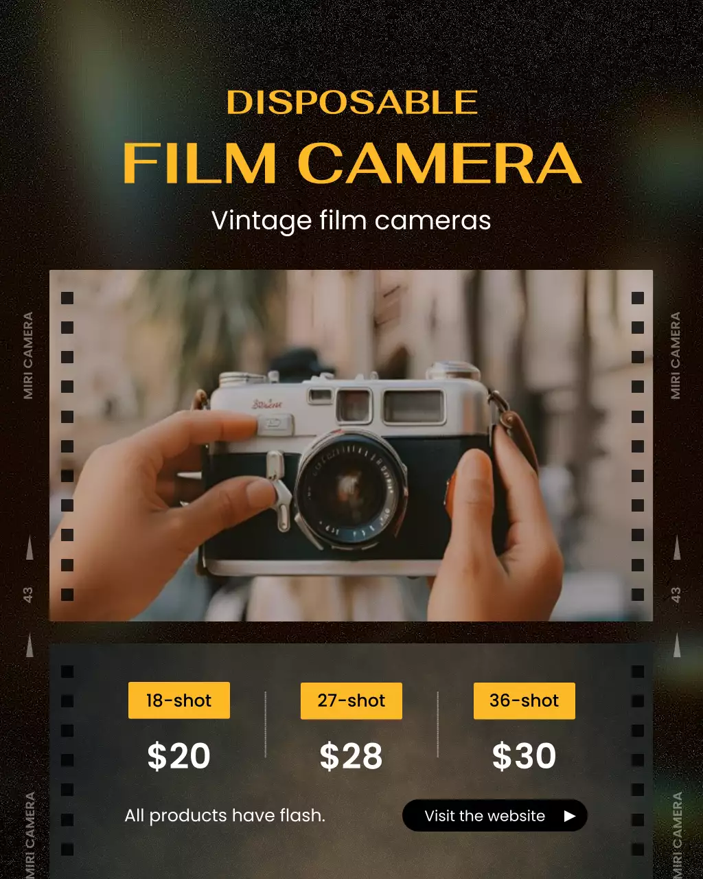 brown vintage camera promotion