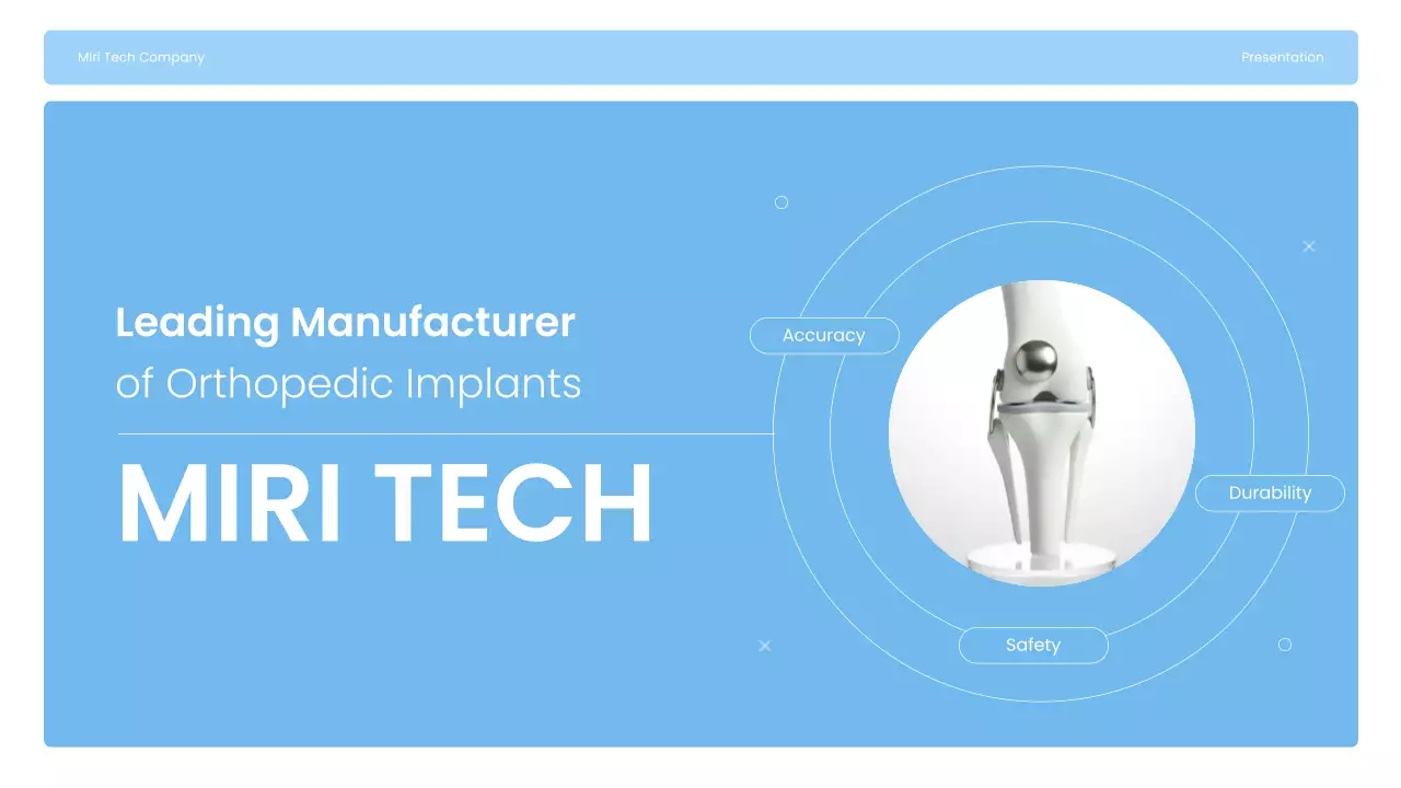 bài thuyết trình chỉnh hình hiện đại màu xanh