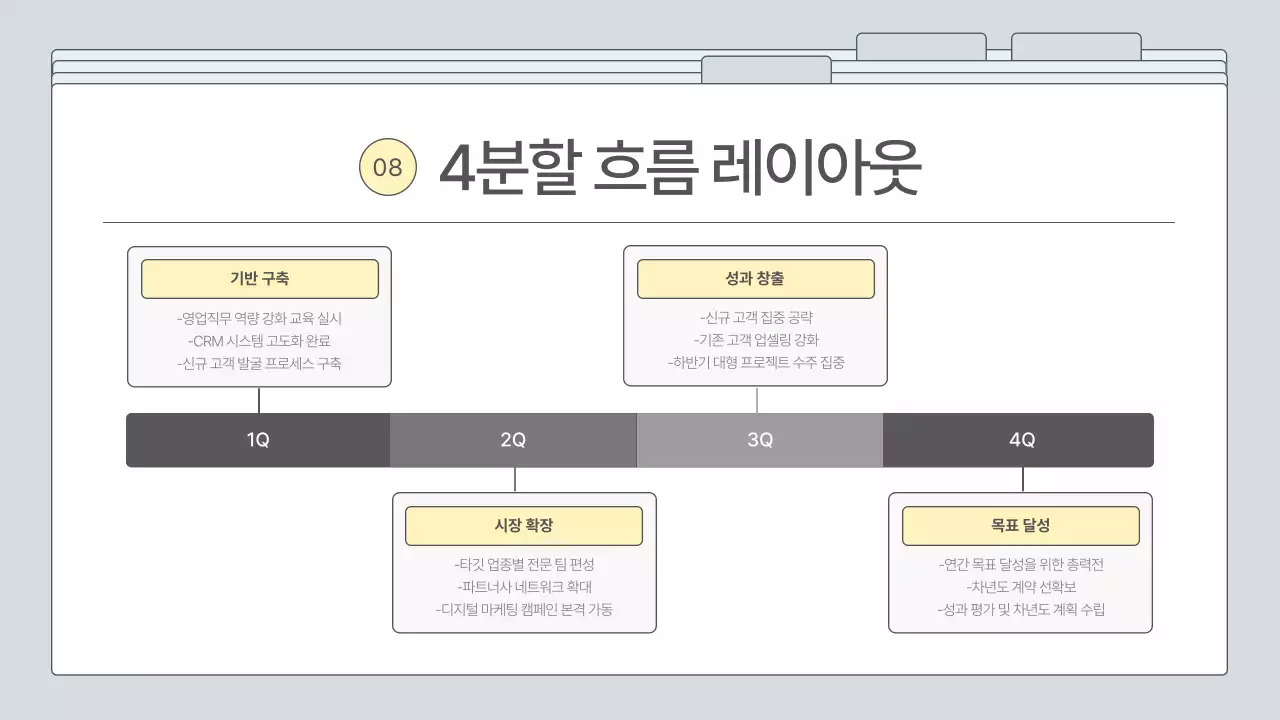 회색 심플 비즈니스 프레젠테이션 설명