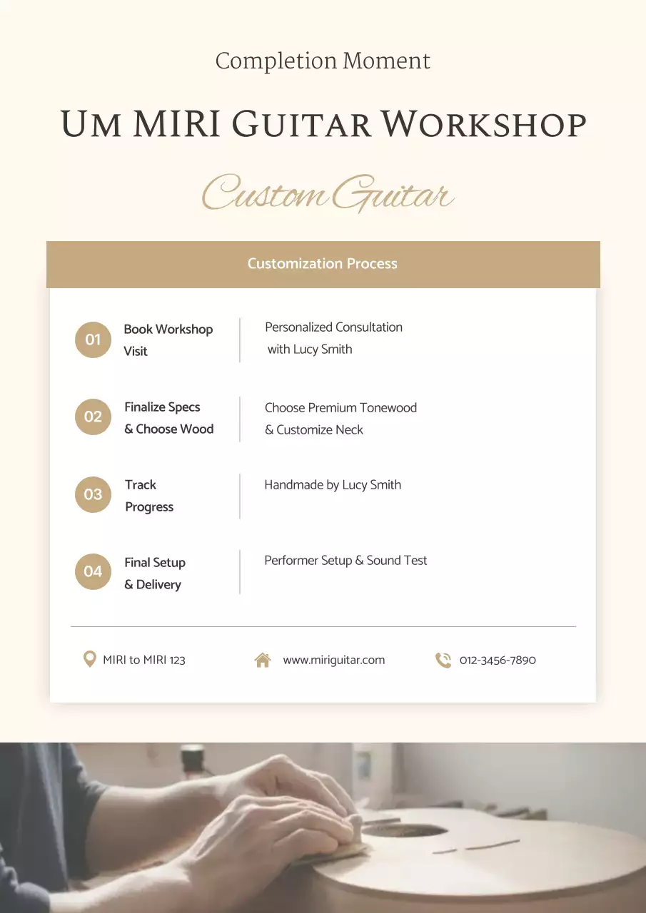 hướng dẫn guitar trang nhã màu be