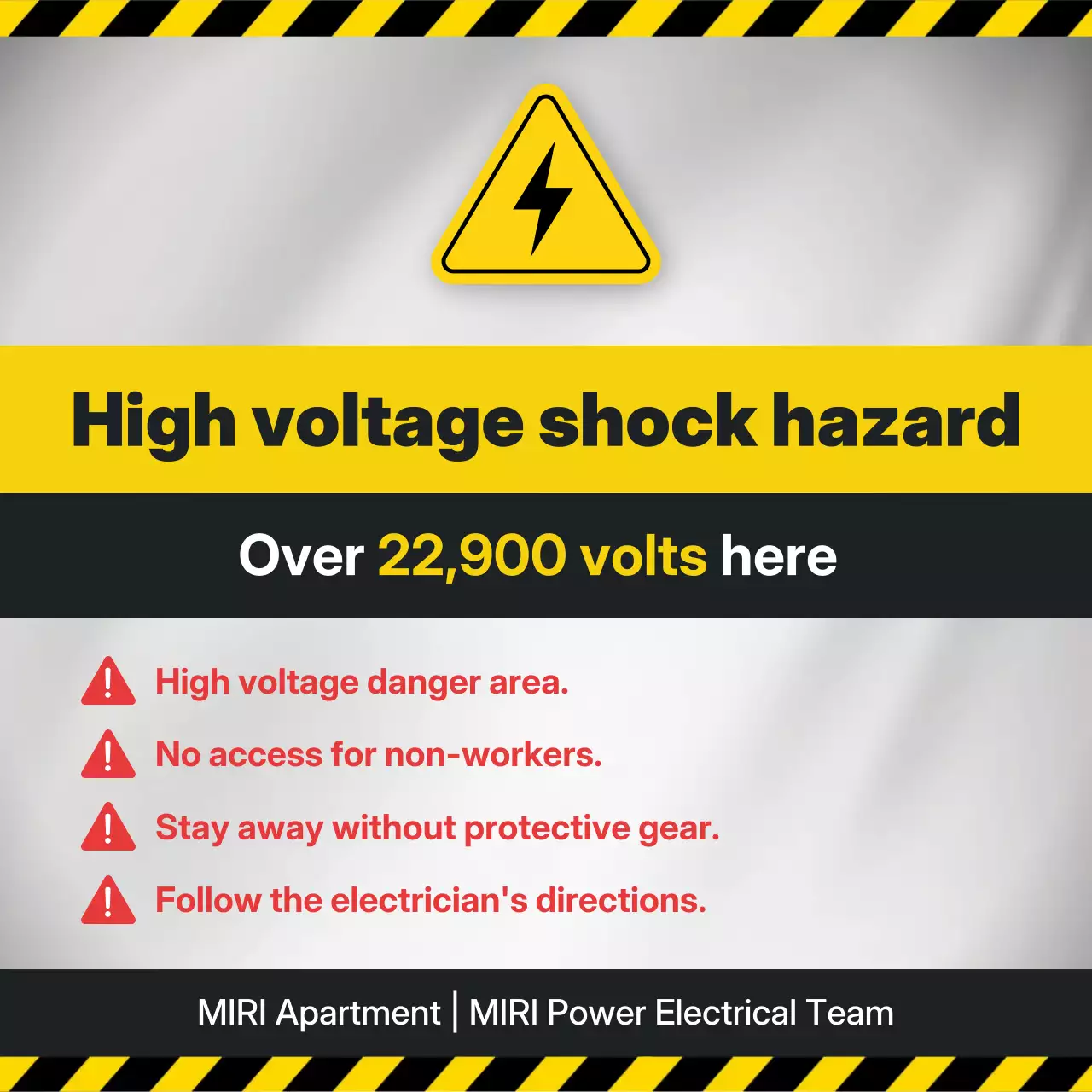 yellow industrial safety notice