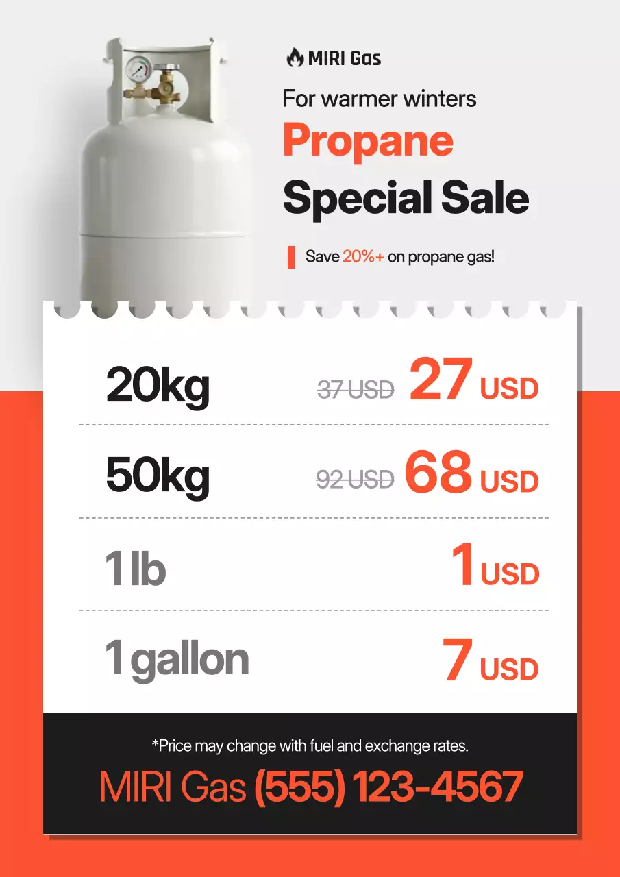 khuyến mãi propan hiện đại màu trắng