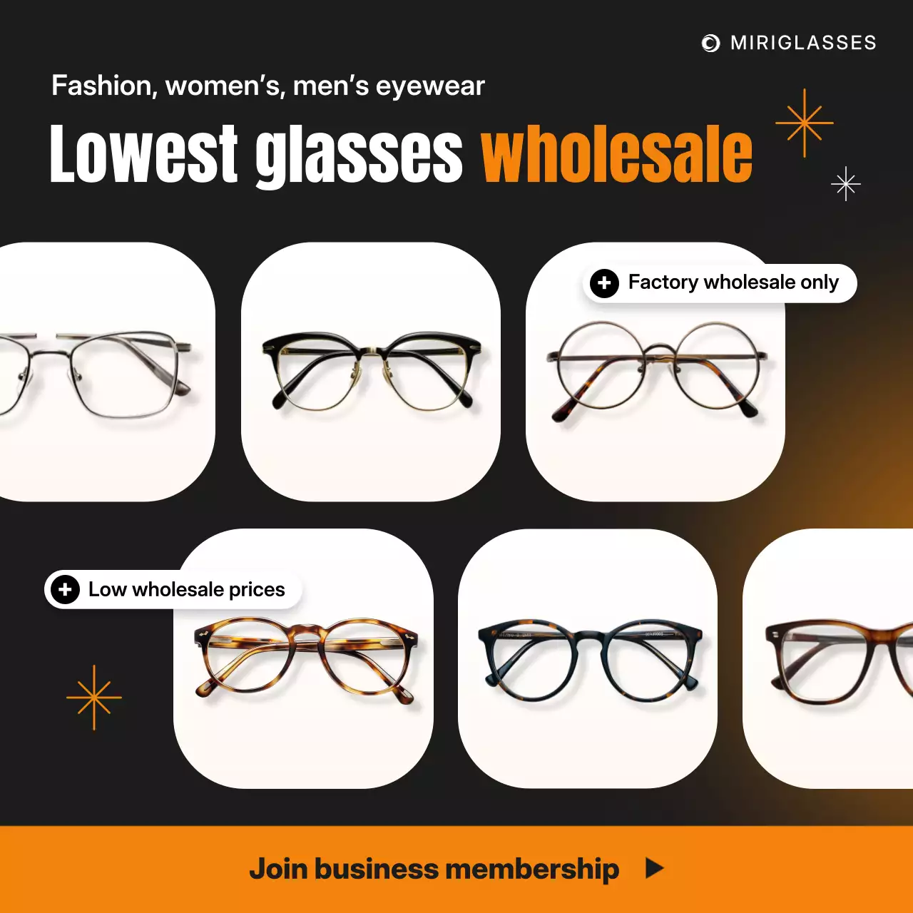 khuyến mãi kính mắt hiện đại màu cam