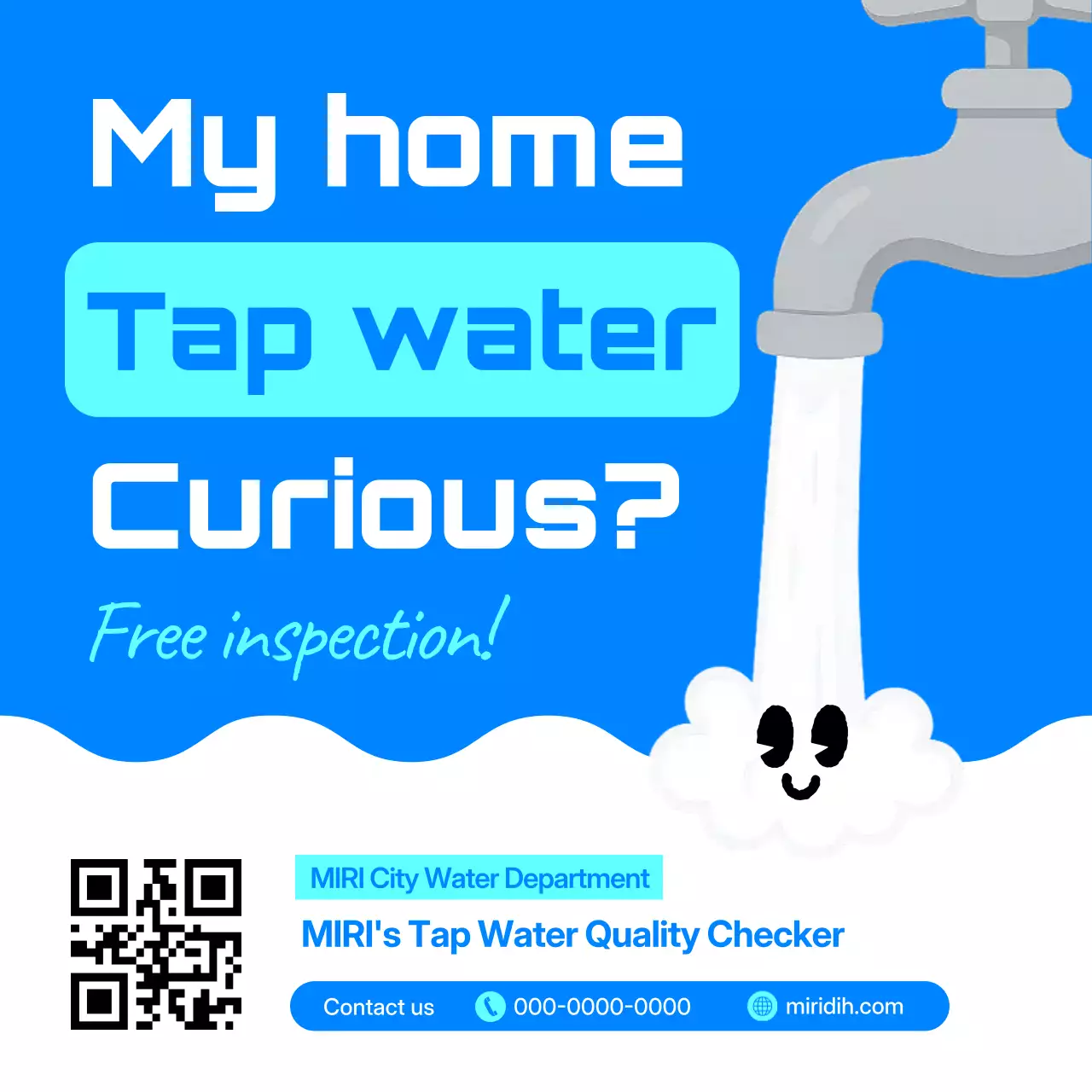 promosi air modern biru