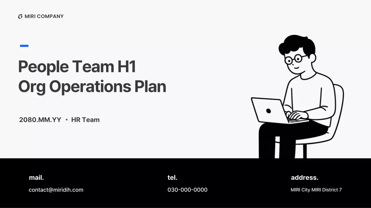 Proposal rencana manajemen organisasi minimalis hitam-putih