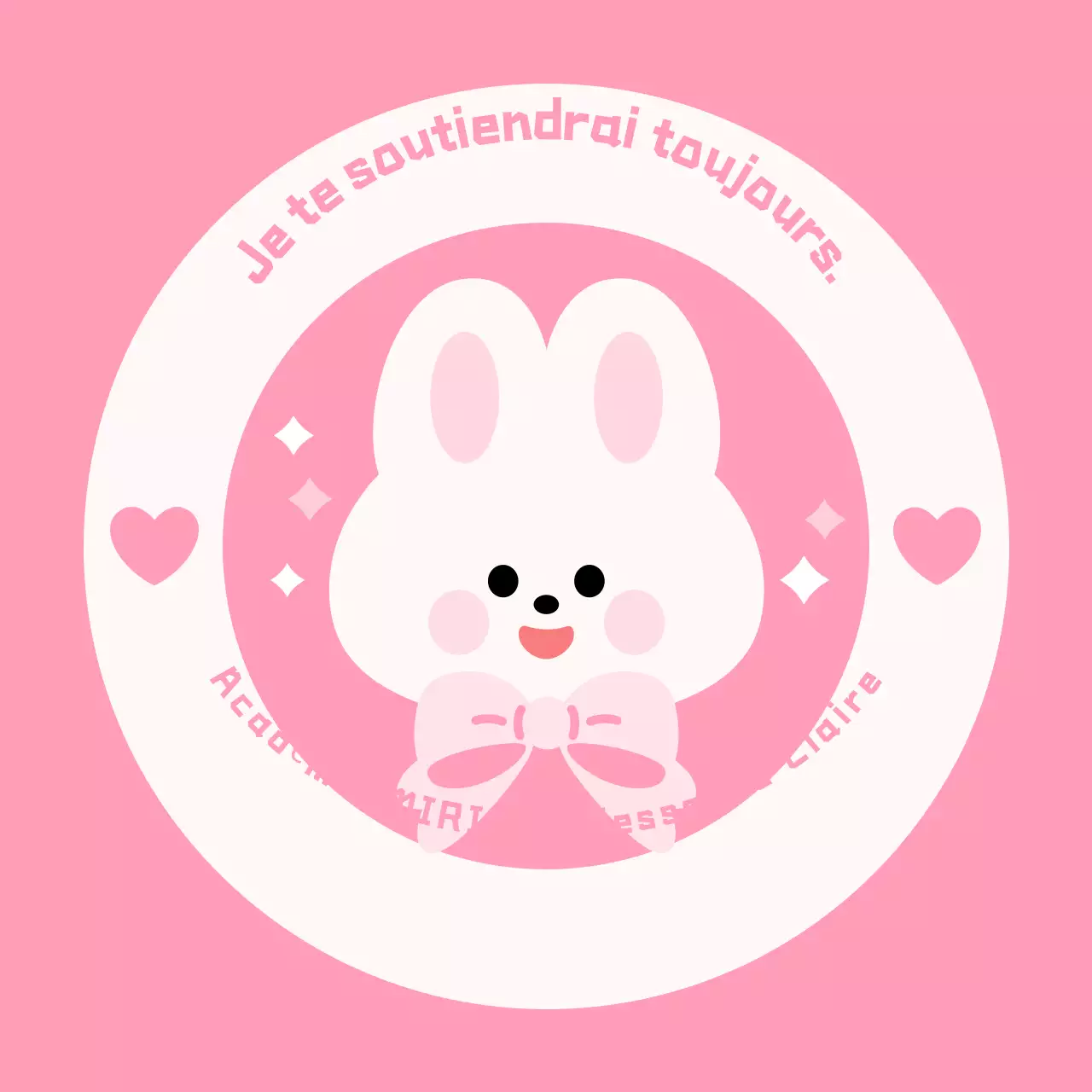 personnage rose mignon qui encourage