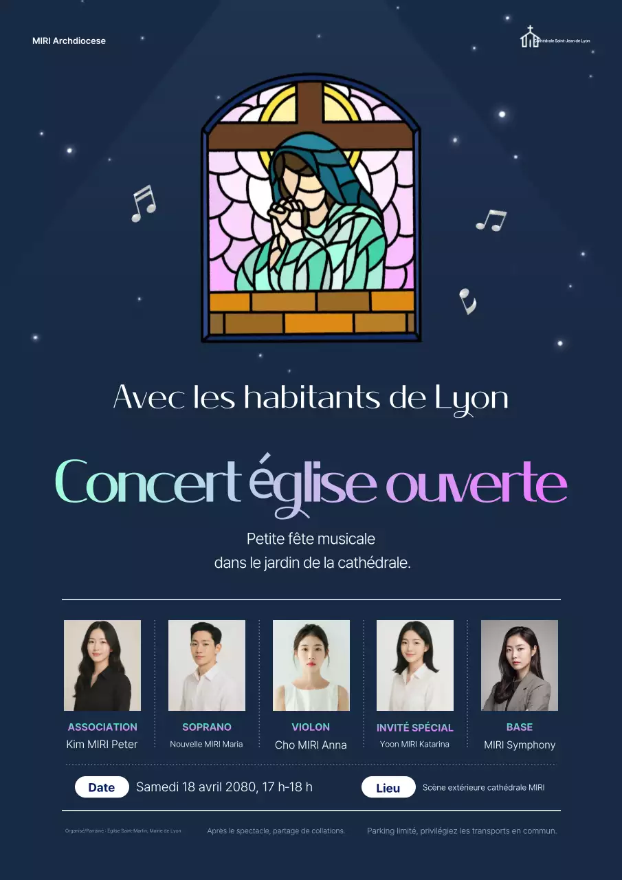 Concert de musique classique bleue