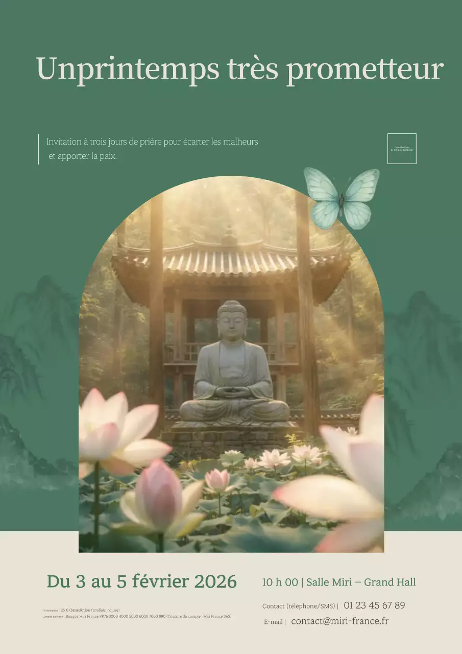 Cérémonie bouddhiste traditionnelle Kaki