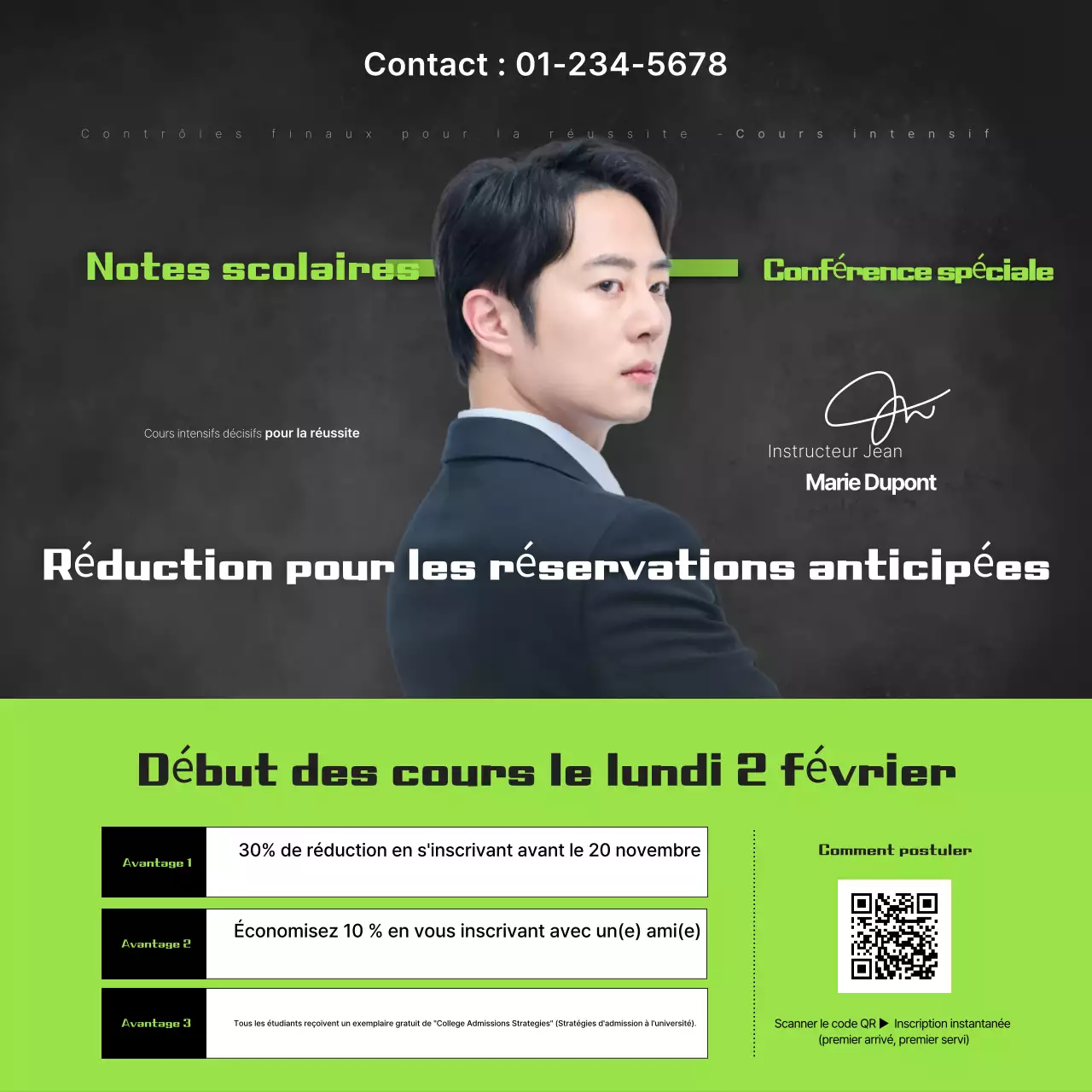 Publicité éducative simple et verte