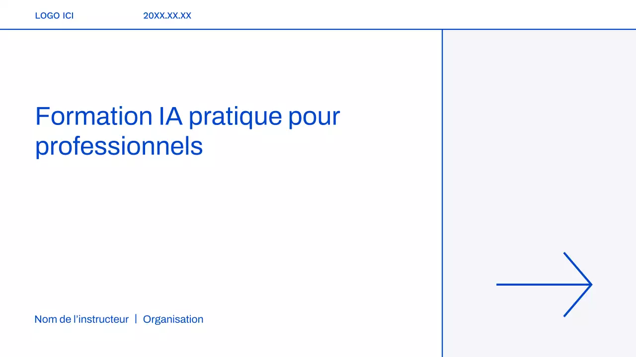 Cours d'IA moderne bleue