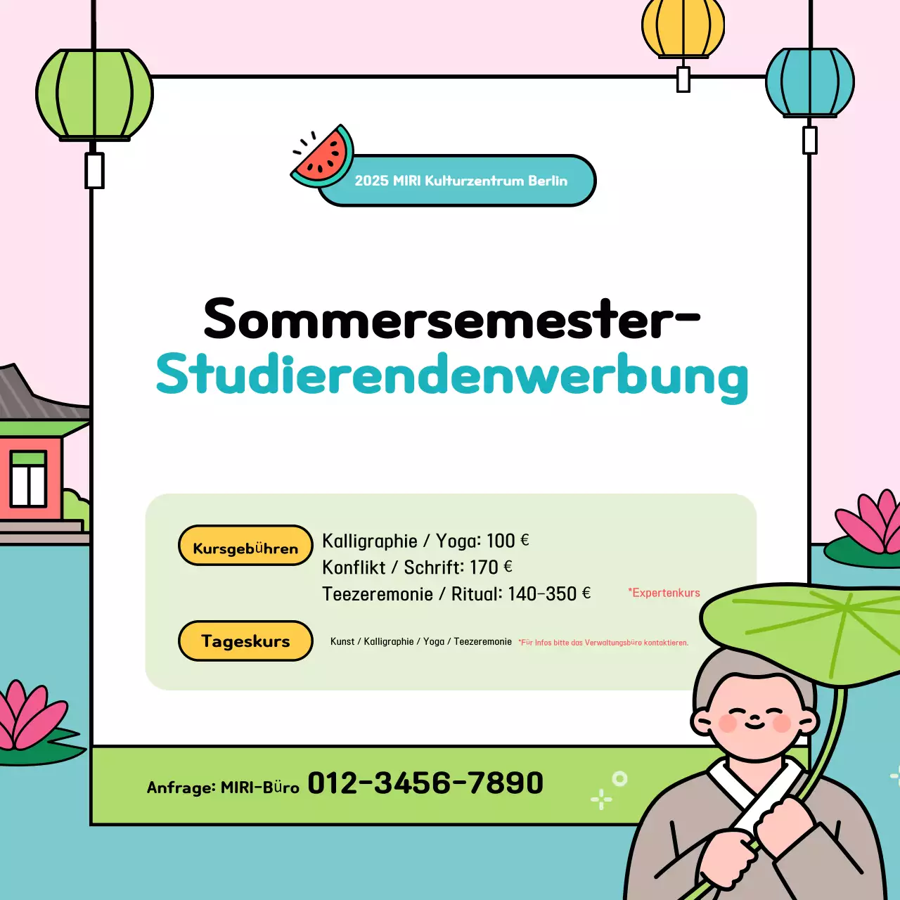 Rekrutierung für das Sommersemester bei Pink Baby