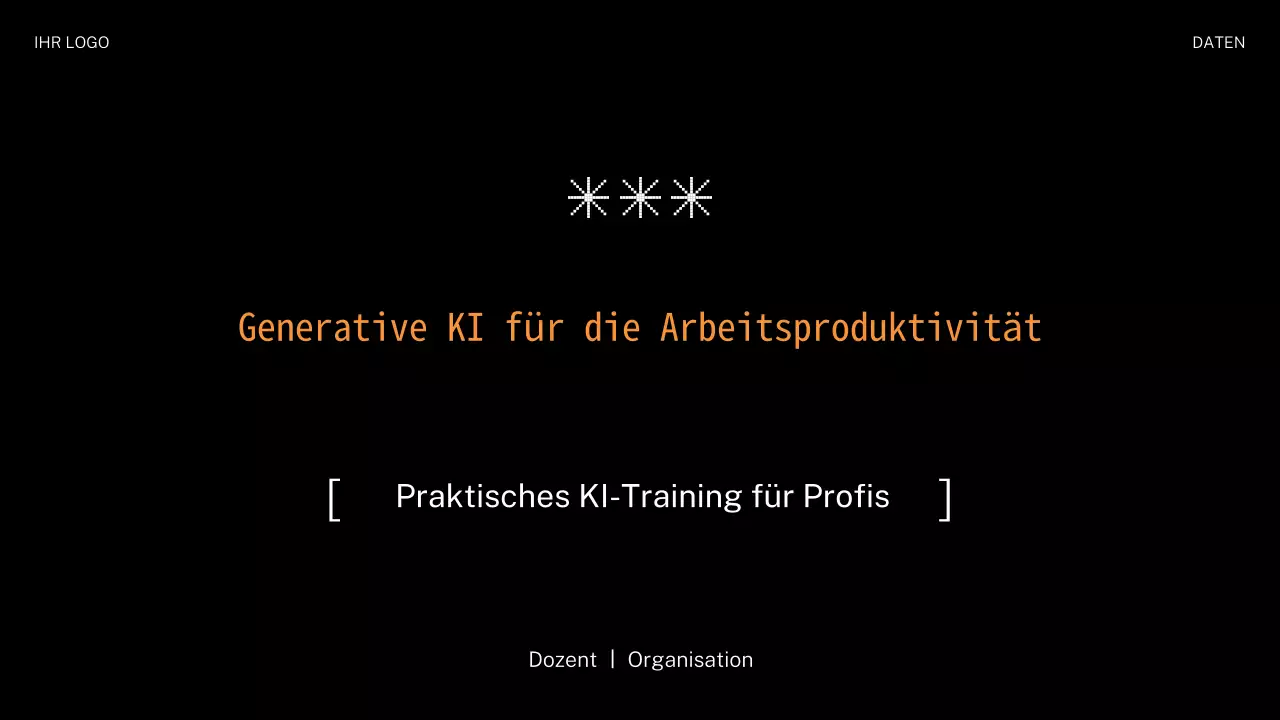 Schwarzer moderner KI-Kurs