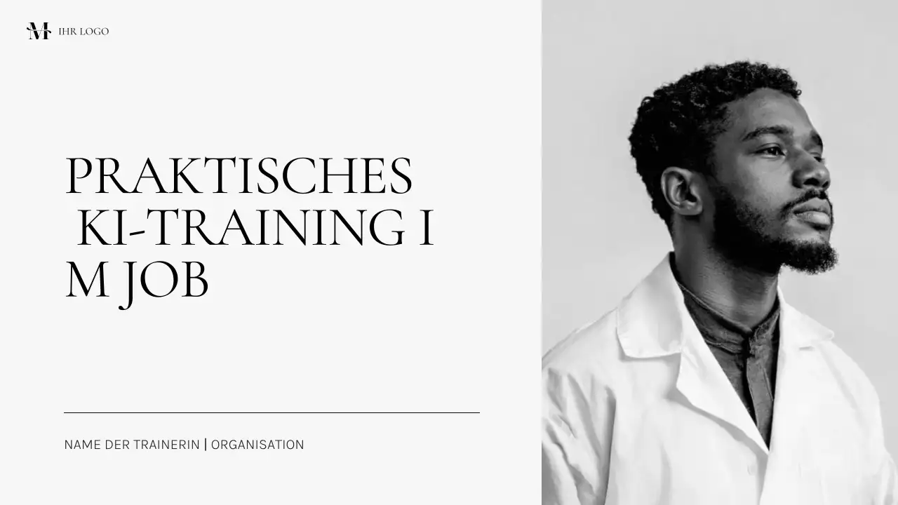 Schwarzer professioneller KI-Kurs