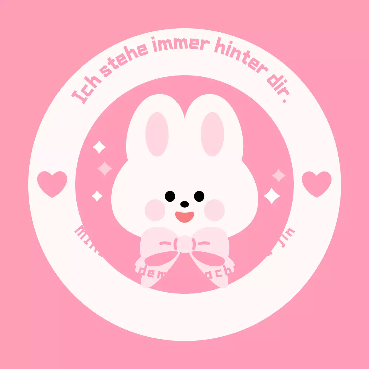 Niedliche rosa Figur jubelt