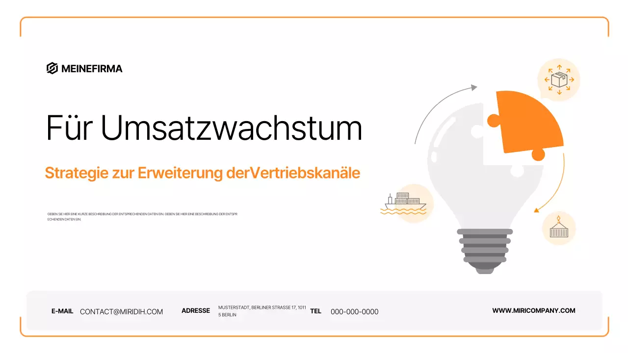Vorschlag für eine einfache Marketingstrategie für Orange