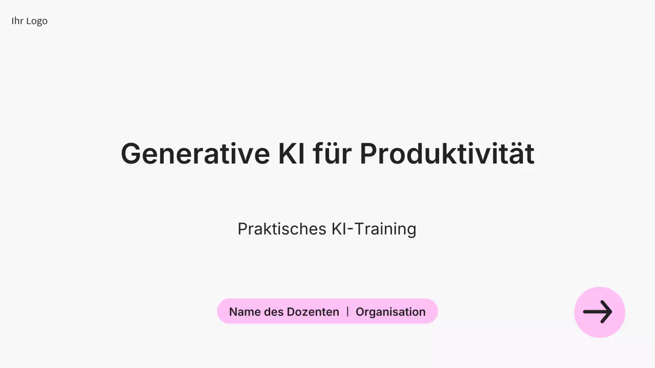 Präsentation des modernen KI-Kurses von Pink