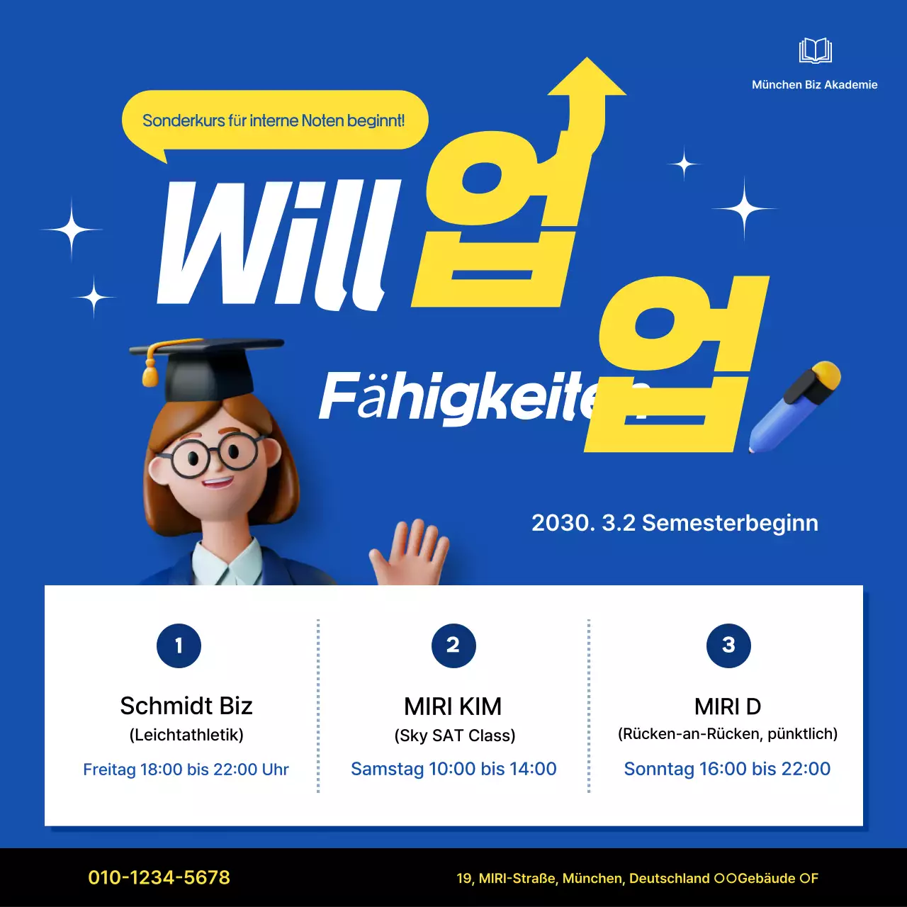 Blue Simple Education Spezial-Vorlesungsleitfaden