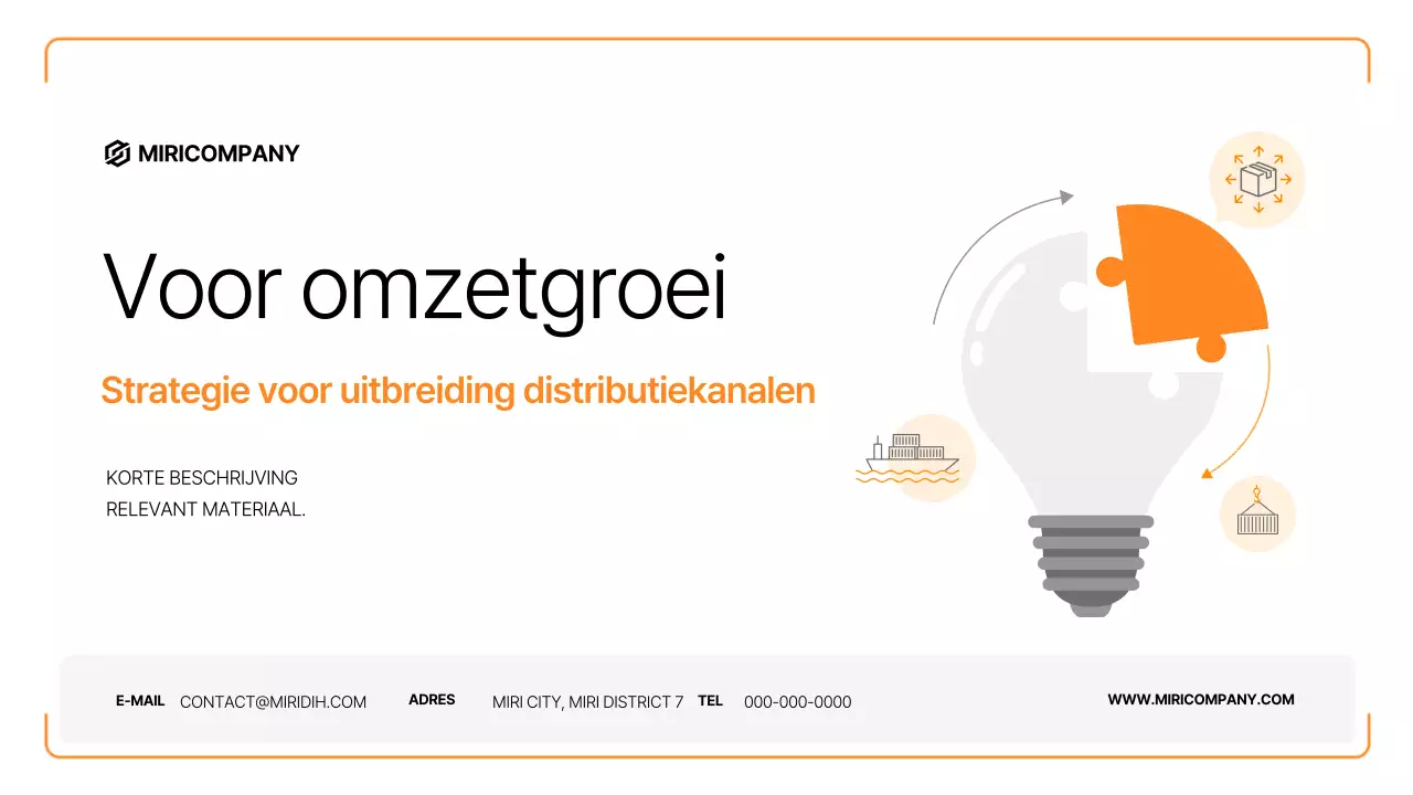 Eenvoudig marketingstrategievoorstel voor Orange