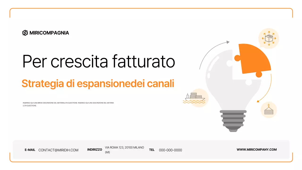 Proposta di strategia di marketing semplice arancione