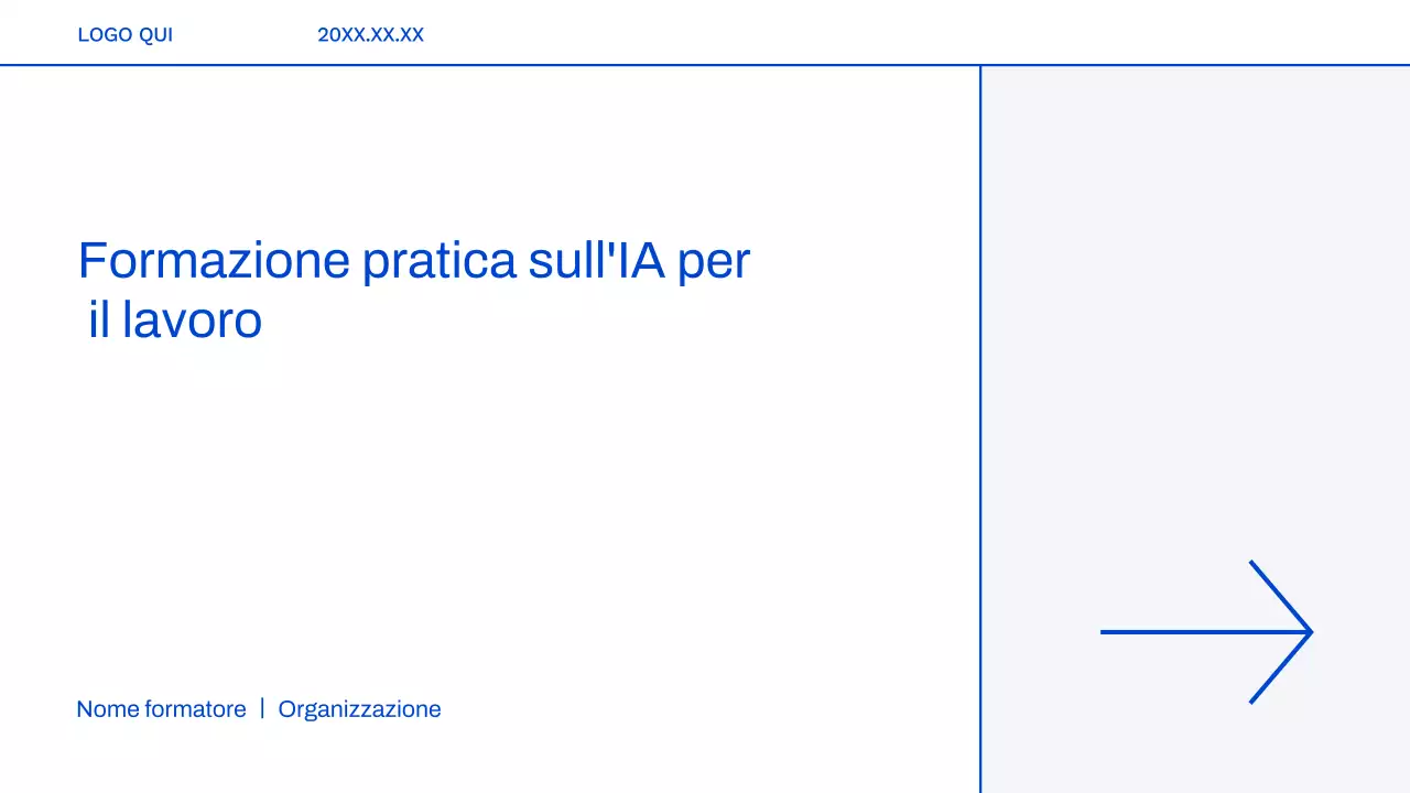 Corso di intelligenza artificiale moderna blu
