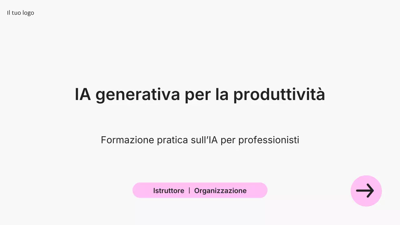 Presentazione del corso di intelligenza artificiale moderna rosa